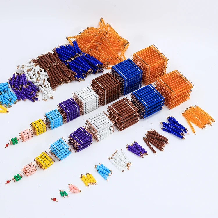 Wooden educational digital boards for schools learning math toys Set of beads and cabinet