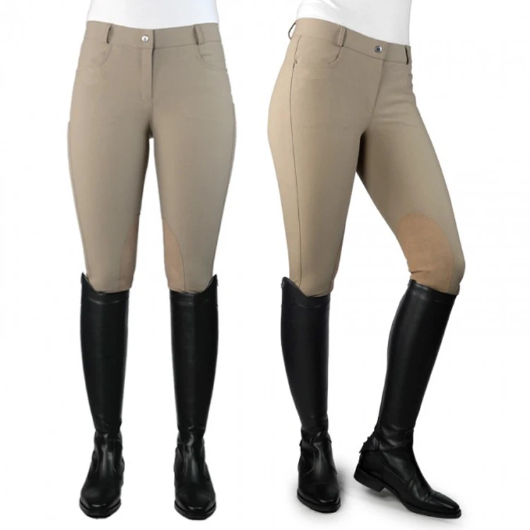 Wholesale Women Equestrian Jodhpurs Half Knee Silicone Grip Equestrian Clothing