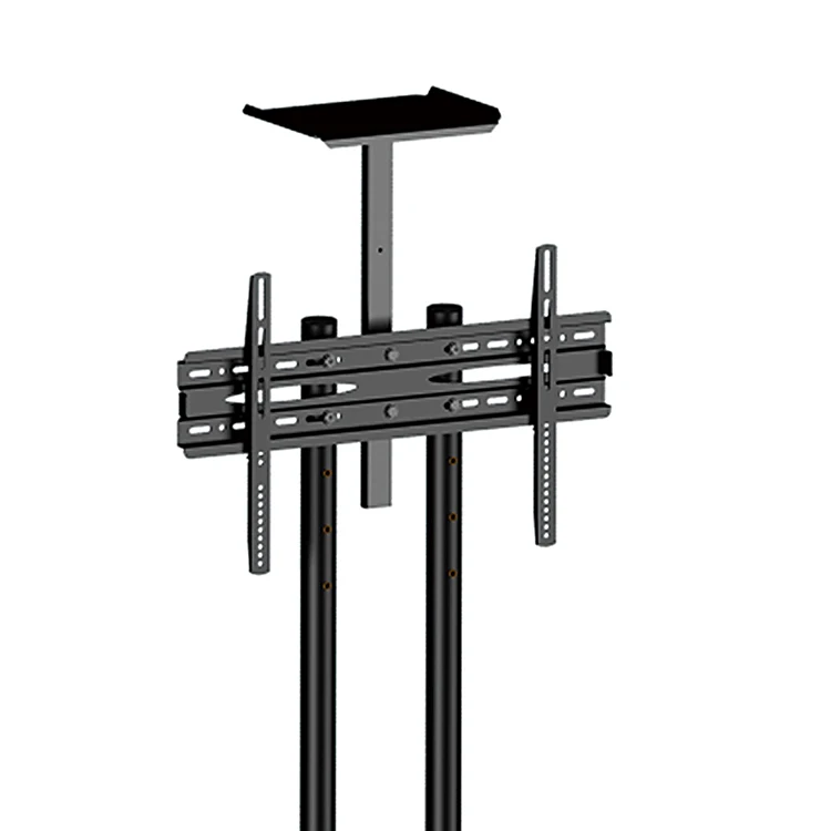 
Adjustable Height Movable Monitor TV Cart Floor Stand Mount Mobile LED Trolley TV Mount 