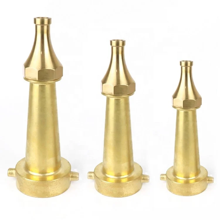 Best Selling 1.5 Inch NH Thread Spray Jet Nozzle Fire Hose Water Nozzle Brass Pin Lug Fire Hose Nozzle