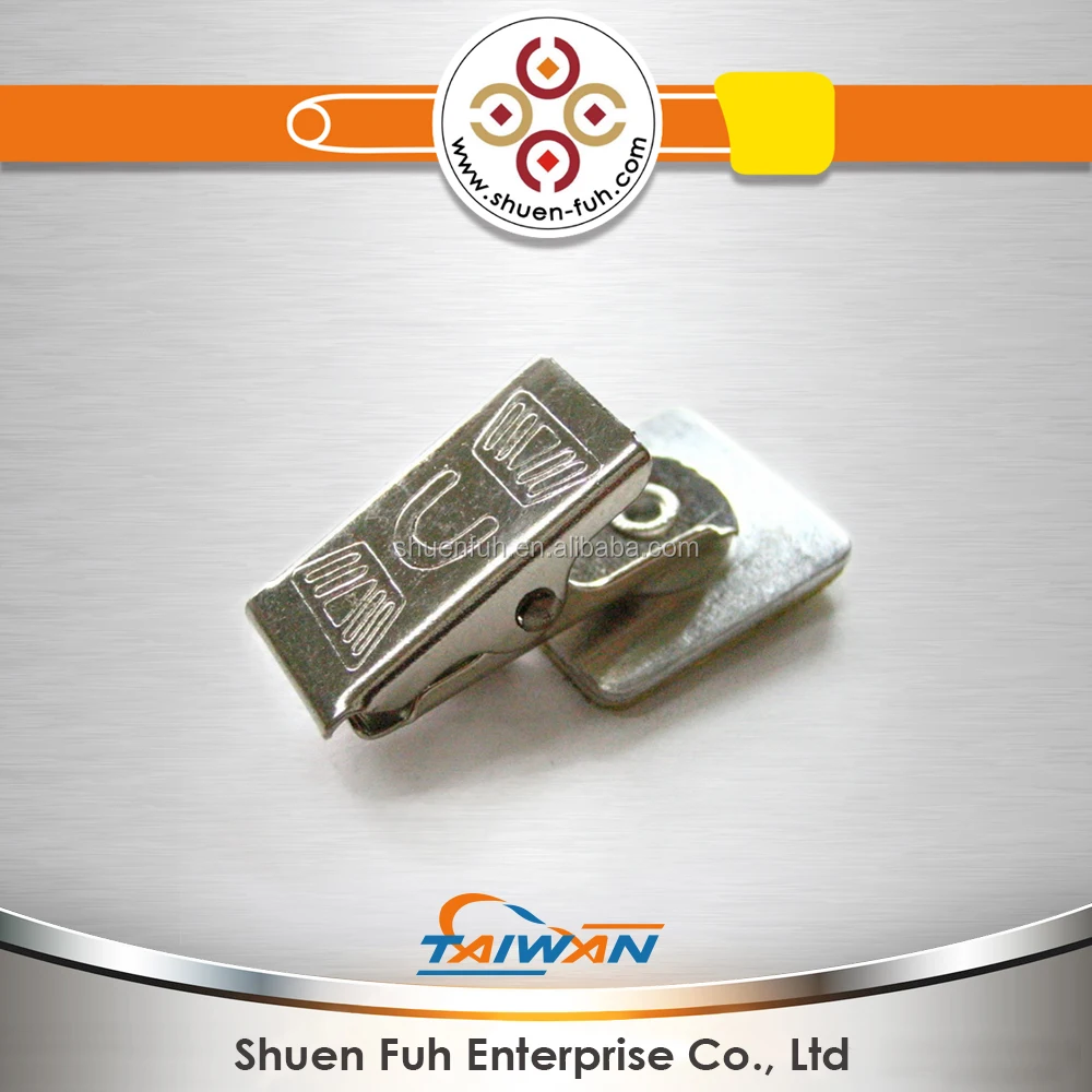 SG- Very popular cheap badge plastic clip & metal clip