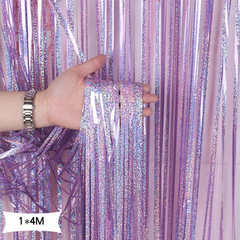 4M  Hot Selling Tinsel String Foil Fringe Curtain For Party And Festival Backdrop Decorations And Decoration