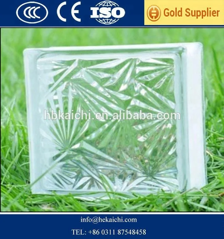 Decorative Colored and Clear Glass Block Brick With Good Price and High Quality
