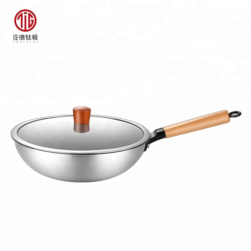 Composite titanium cookware food pot sauce pot metal pot pan