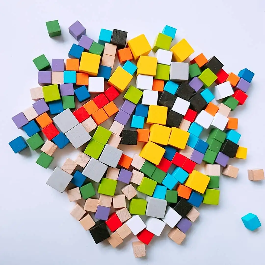 wooden rainbow intelligence building blocks toys for kids