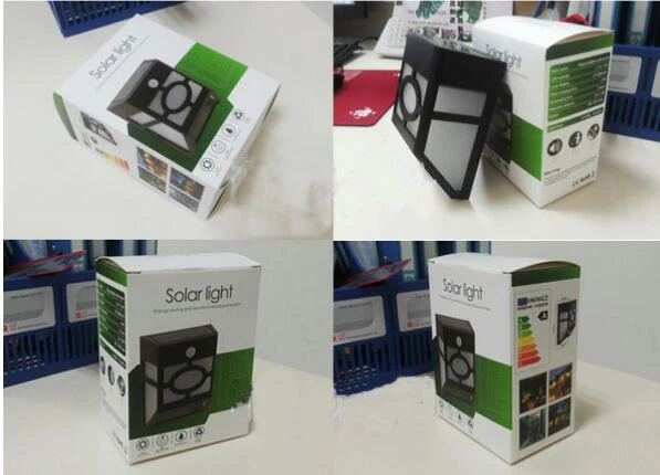 Outdoor Retro Style 2 LED Solar Powered Garden Wall Sensor Light