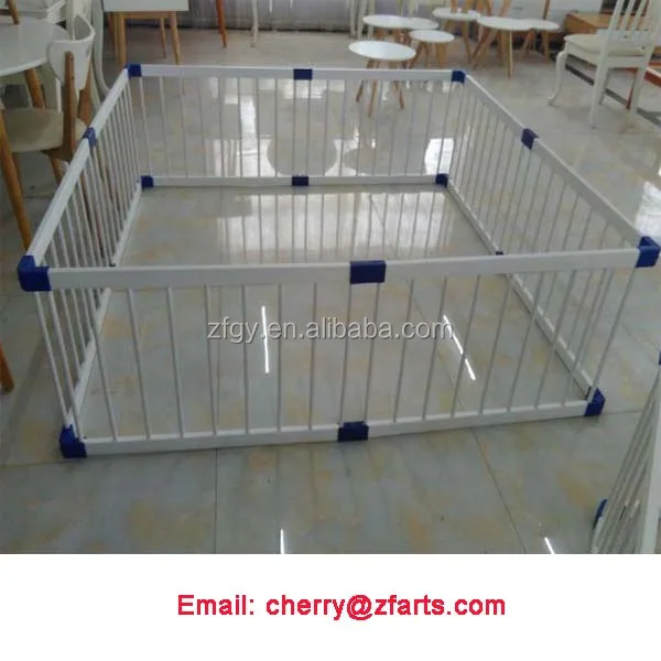 Деревянный белый большой манеж для малышей