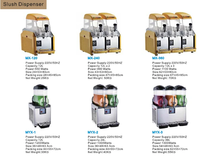 Good quality Hot Sale MYX-3 Large capacity slush machine iced supermarket liqour making machine
