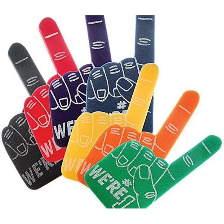 Foam Hand Cheering Mitt With Middle Finger Hand Sponge
