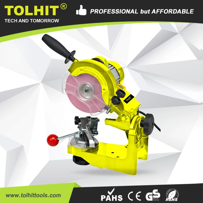 TOLHIT 145mm Induction Motor Power 3 in 1 Automatic Sharpening Tool Grinder Industrial Electric Sharpener Chainsaw 230w