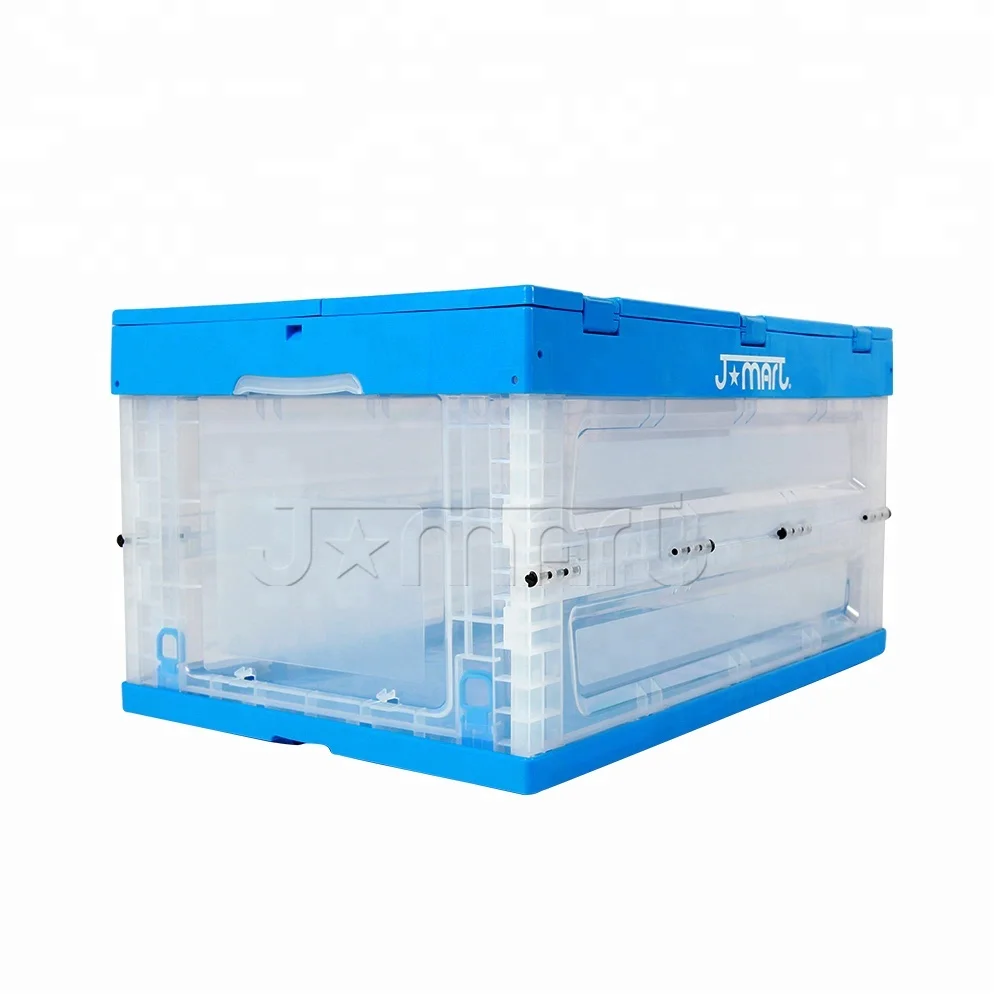 Stackable Foldable Basket Collapsible Storage Box With Lid