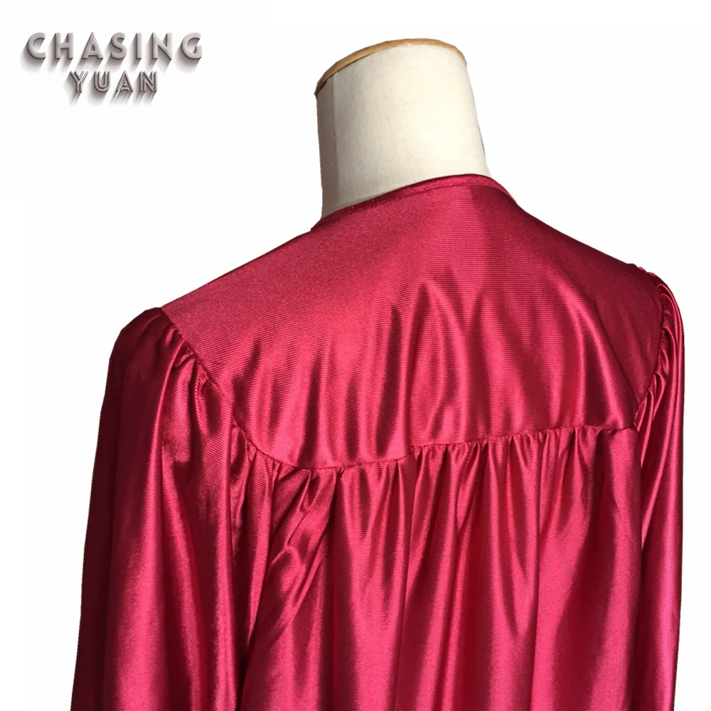 Wholesale Shiny Maroon Choir  Robes Church Gown