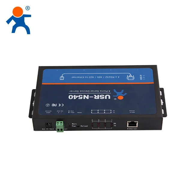 USR-N540 4 ports RS232 RS485 RS422 to Ethernet RJ45 Modbus RTU gateway Serial Device Servers with SSL/TSL MQTT
