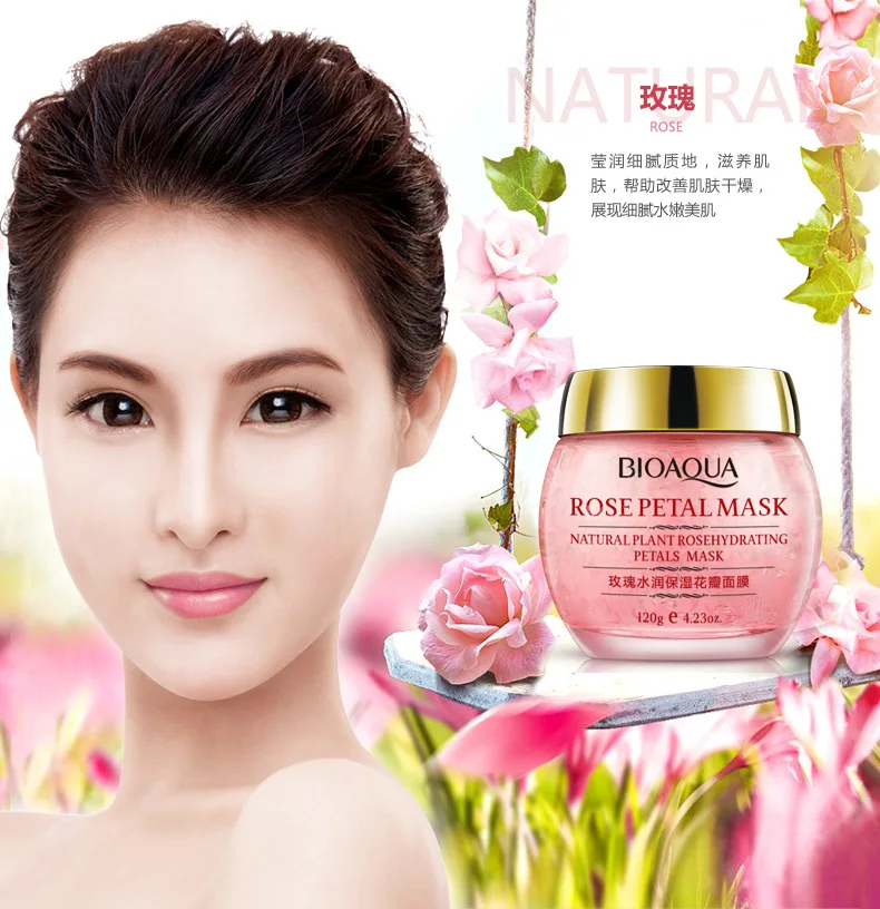 
High Quality Bioaqua Petal Mask Hyaluronic Acid Osmanthus Rose Petal Face Mask Skin Care 