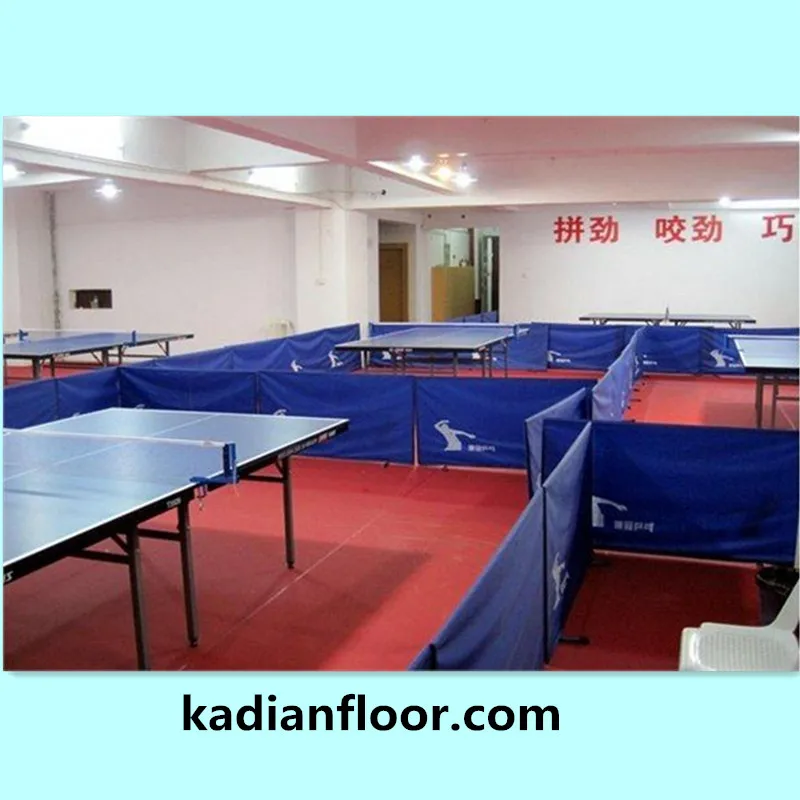 
pvc table tennis sports floor indoor sports court red 4.5mmm cloth pattern 