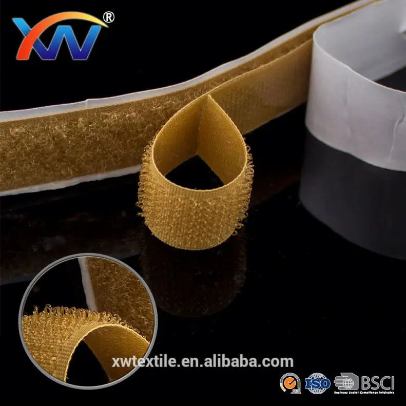 wholesale sticky backed nylon self adhesive hook and loop tape