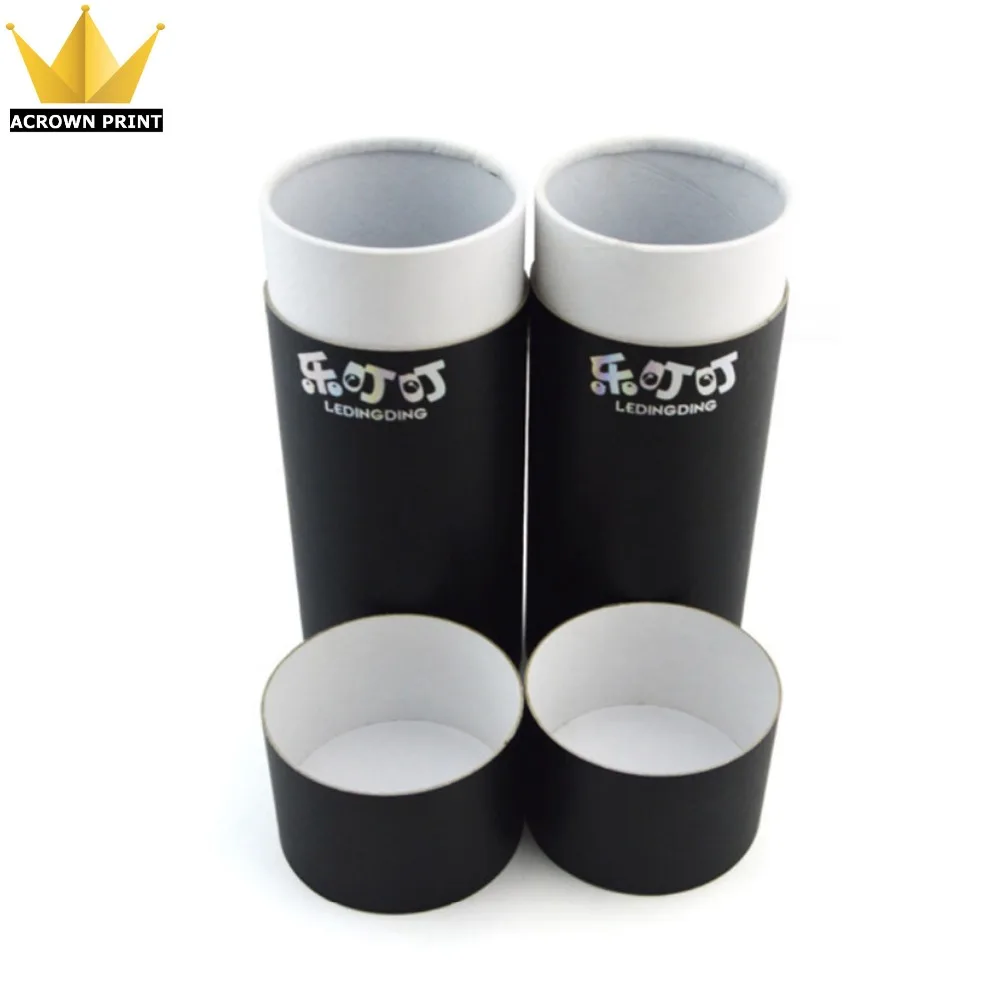 custom logo round paper package safe shipping tube box cardboard black cylinder cardboard boxes packaging