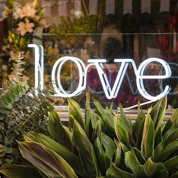 Wall mounted Happily Ever After LED neon acrylic wedding sign