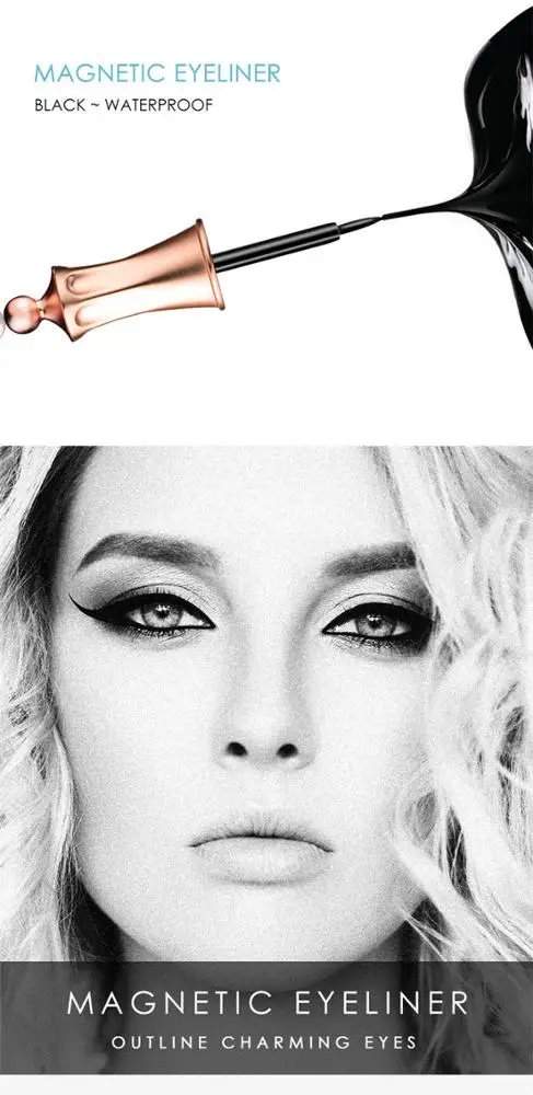 2019 New Hot Waterproof Long Lasting False Eyelashes Tweezer Set Liquid Eyeliner Magnetic
