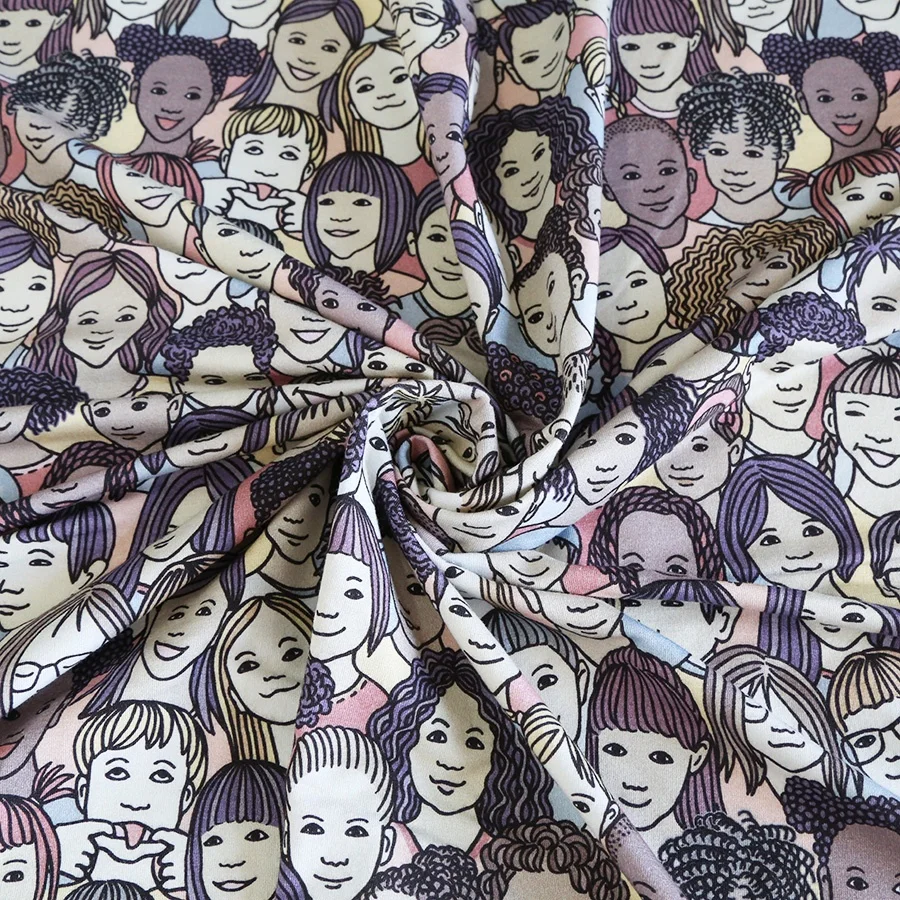 High Quality digital printing on Bamboo fiber cotton french terry fabric