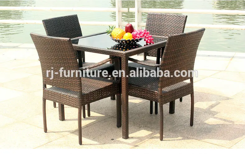 площадь ротанга стол/стул/чисто ремесленных переплетения/металлическая мебель