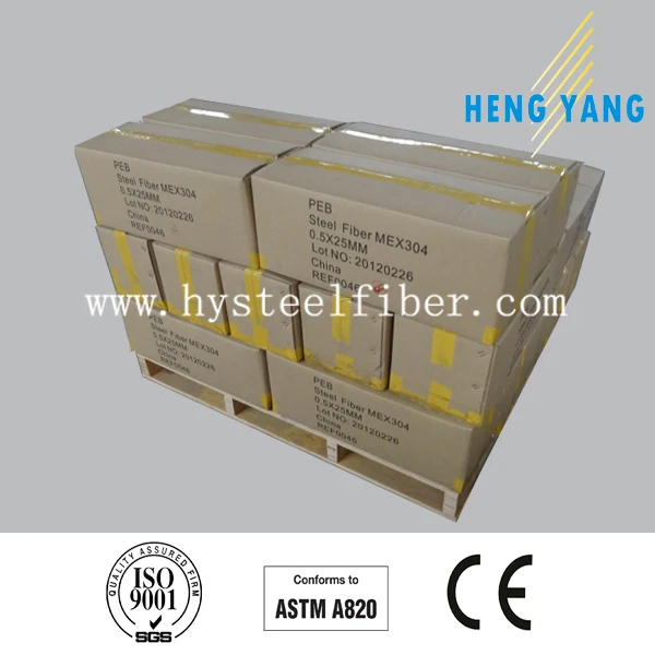 25/0.4mm cold drawn hooked end steel fiber for concrete reinforcement