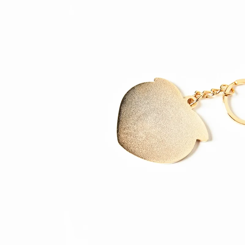 
Handmade charm colorful enamel peach keychain 