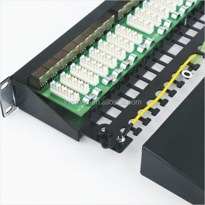 Горячая Распродажа экранированная патч-панель RJ45 1U Cat6 ftp 24