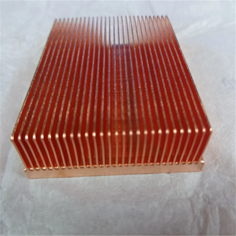 CNC machining copper heat fin radiator