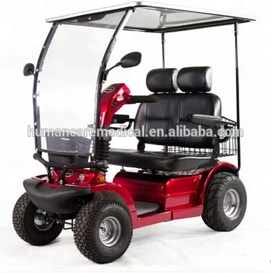 
Best selling Double Seat Golf Cart/Double seat Mobility Scooter with Back Basket& Roof 