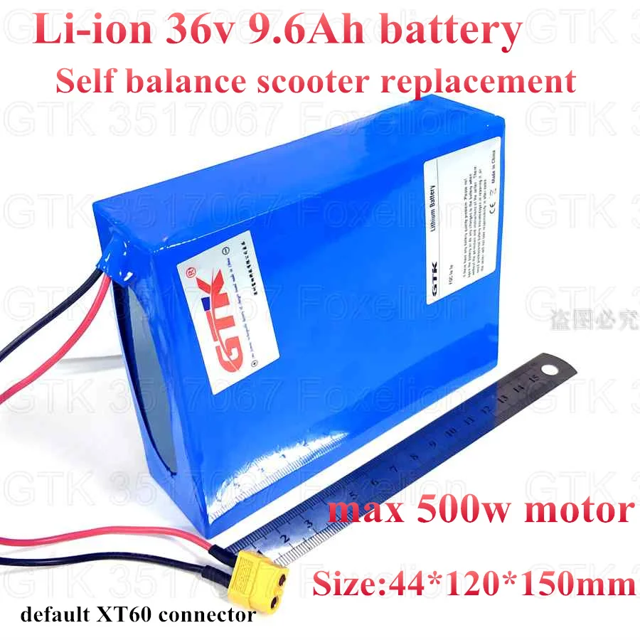 GTK lithium 36v 10Ah 9.6Ah li-ion battery XT60 36v 10s2p 21700 not 5.2Ah 4.4ah use 500w 350w motor self balance scooter board