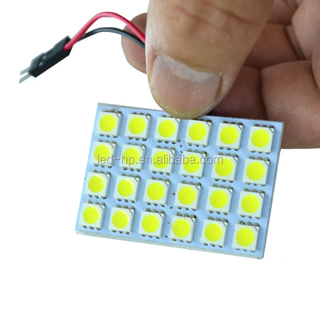 24 SMD 5050 LED 24SMD Автомобильный интерьер дверная панель для чтения авто с T10 Ba9s