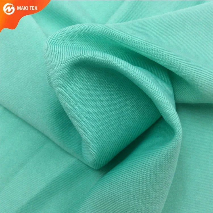
manufacturer knitted stretch 94%polyester 6%spandex elastane single jersey dty fabric for apparel 