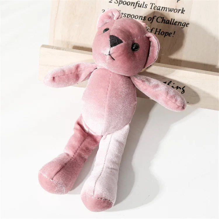 Ins hot Korean velvet teddy bear toy bear plush toy pendant bouquet bag apparel pendant accessories