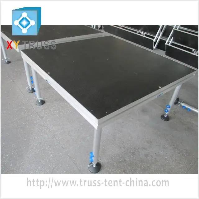 XY portable dj dome portable catwalk aluminum out door stage with straus for sale