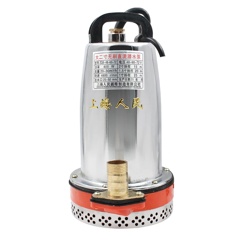 
48/60/72V DC Brushless Water Well Pump Aquaculture Farm & Ranch Submersible Water Pump 