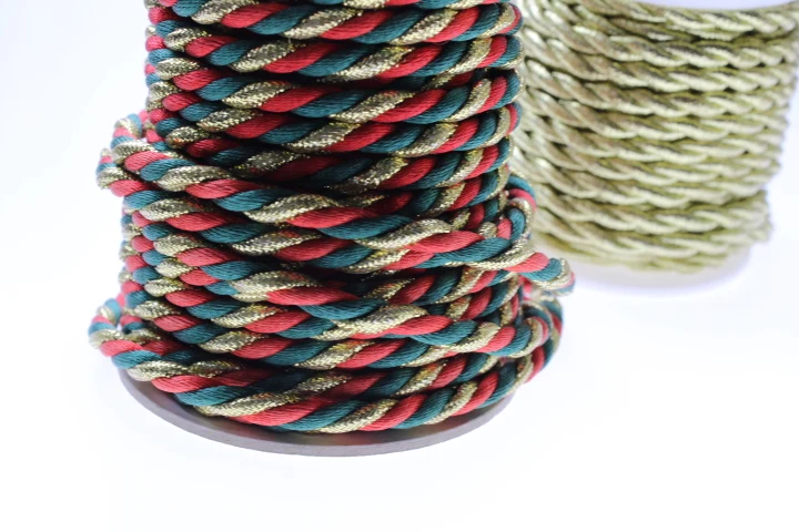 Wholesale high quality colorful twisted nylon cord rope for cloth