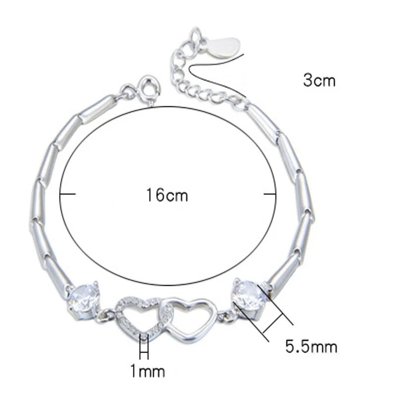 New Design 925 Sterling Silver CZ Diamond Moissanite Bracelet Bracelet for Women YJ001346