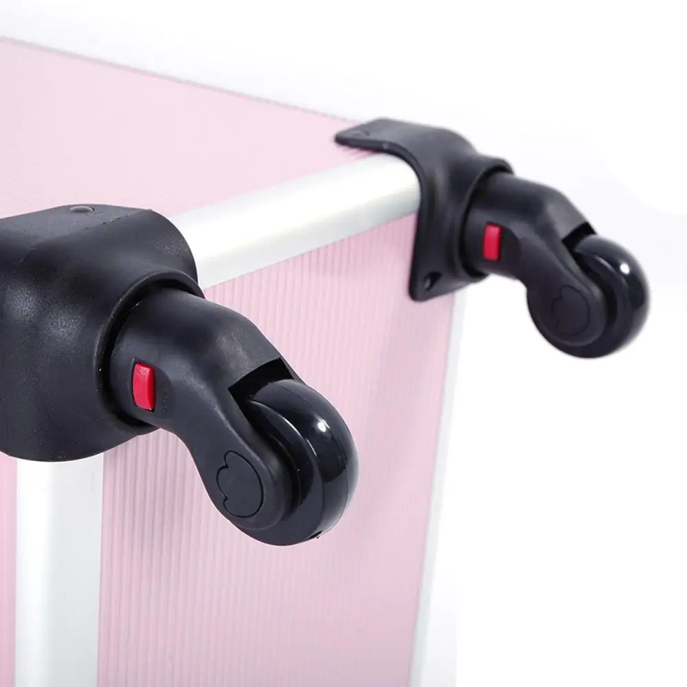 4-in-1 Rolling aluminum Cosmetic Trolley Beauty Stylist Artist Organizer case with 4 Removable Wheels Lockable Keys