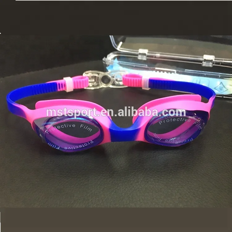 kids colorful uv protection silicone goggles waterproof swimming goggles anti fog