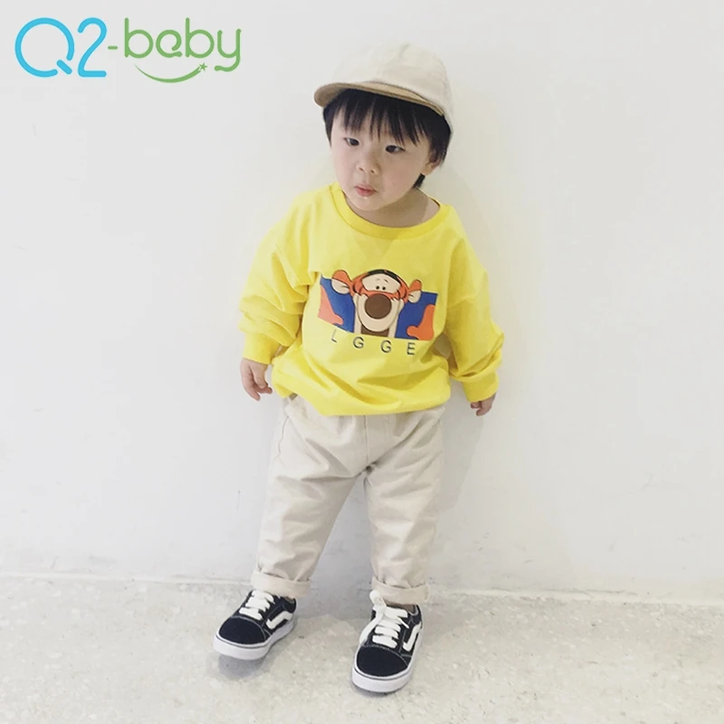 
Fashion autumn toddlers cartoon pattern o-neck long sleeve baby sweatshirts 2320 