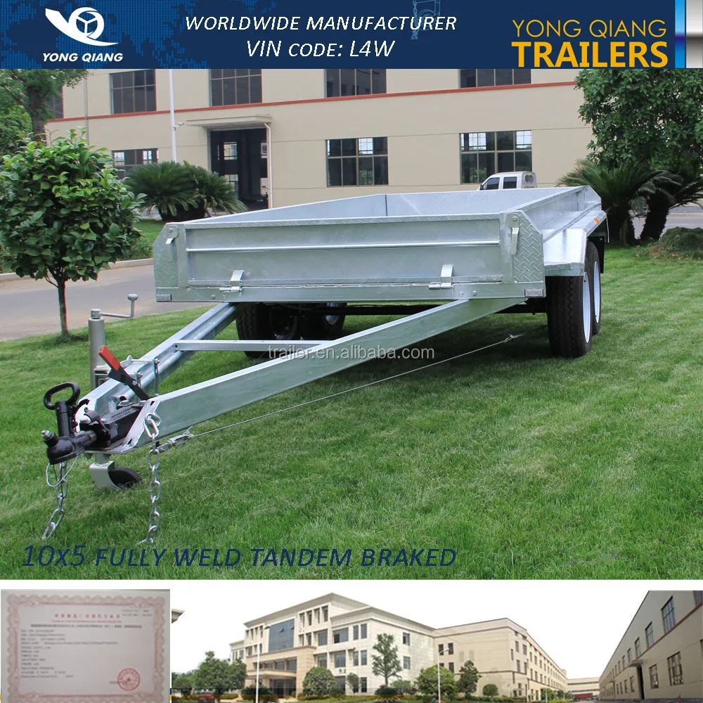 6x4 7x4 7x5 8x5 10X5 12x6 galvanised fully weld tandem  box  truck  car  trailer