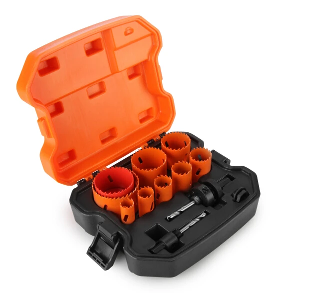 
13pcs bi-metal hole saw set in new design plastic box 