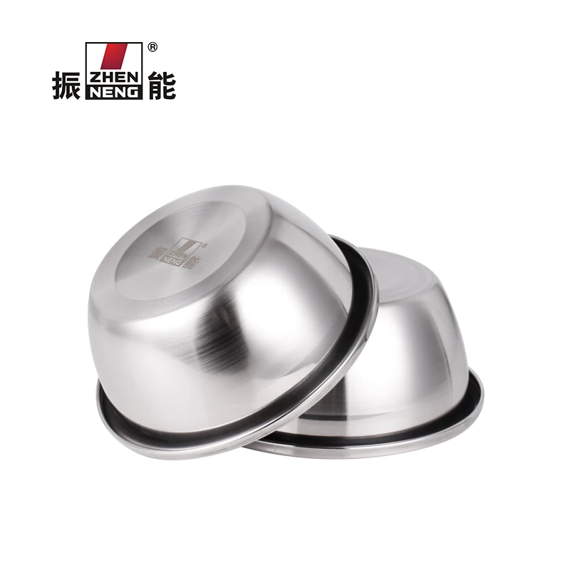 26CM Metal Serving Bowl Salad Soup Rice Noodle Bowls Set Food Stainless Steel Mixing soup Bowl for Kitchen