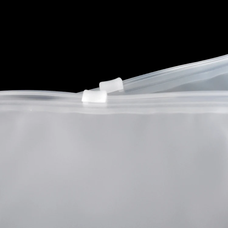 Transparent slider plastic a4 size zipper bags