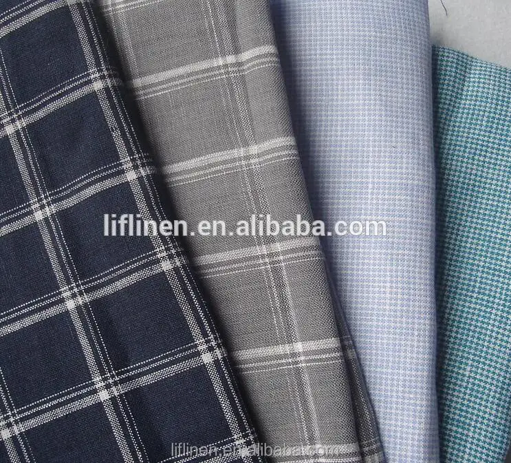 Clothing  Material Bulk Yarn Dyed Italian Linen Fabric