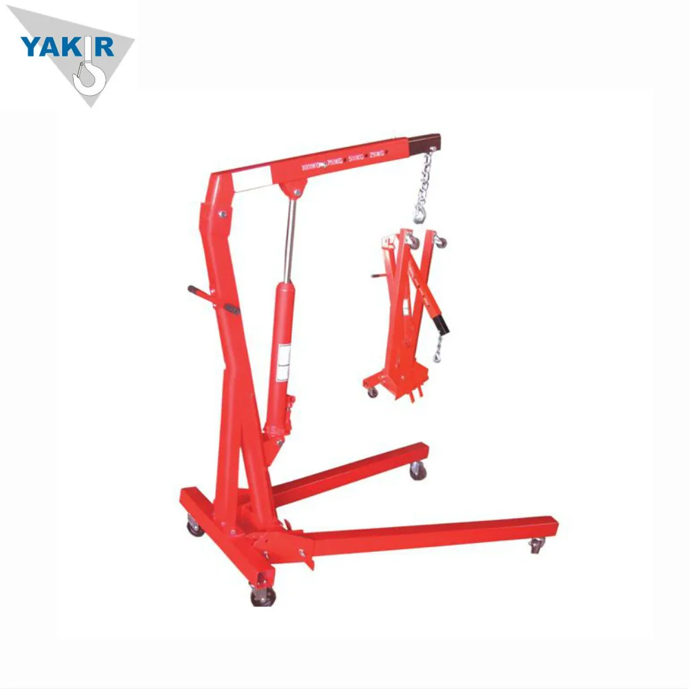 Factory price 3 ton mobile portable car lift mini engine crane