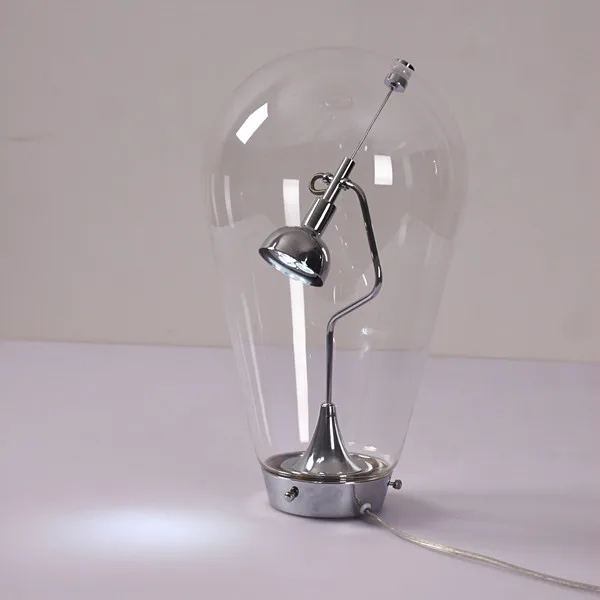 Special Lamp Glass Material Bulb Shaped Table Lamp Indoor Reading Lighting Desk Light