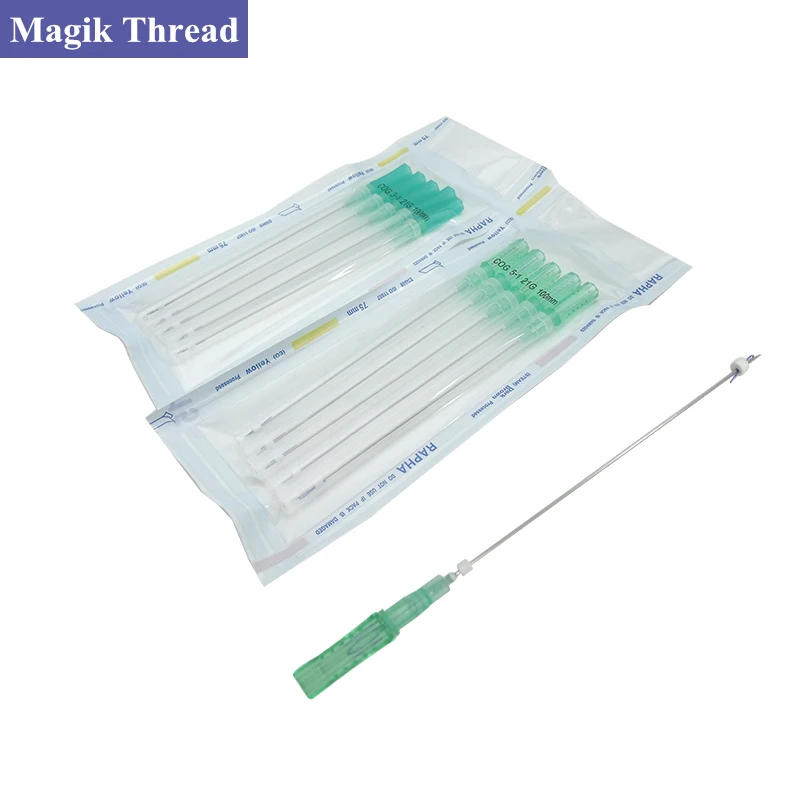 pdo thread with face lifting blunt and sharp cannula kit