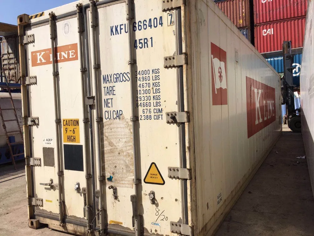 20ft used reefer container for sale with goods